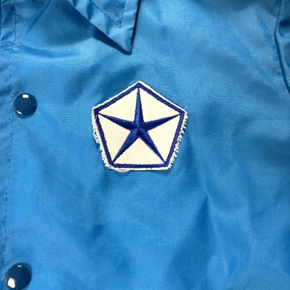 VTG Chrysler Lined Nylon Jacket Blue Small Snap Up Great Lakes Staff Auto Plant - Picture 5 of 9